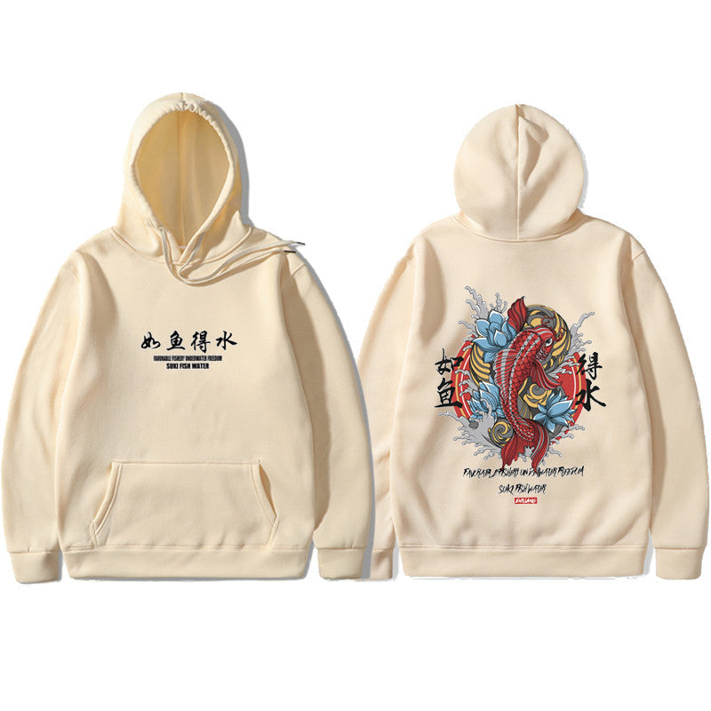 Sweat à capuche hip hop pour hommes Ukiyoe Streetwear