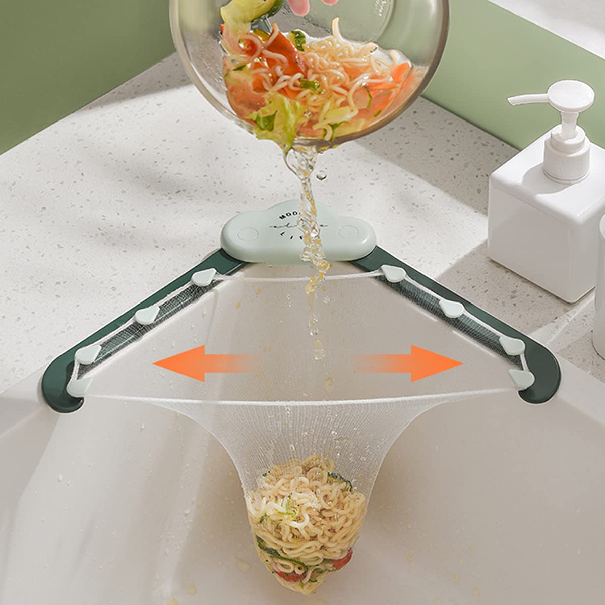 Égouttoir triangulaire pour évier en nuage, filtre à déchets de cuisine, écran de lavage de la vaisselle, restes d'évier de riz, Gadgets de cuisine Anti-blocage