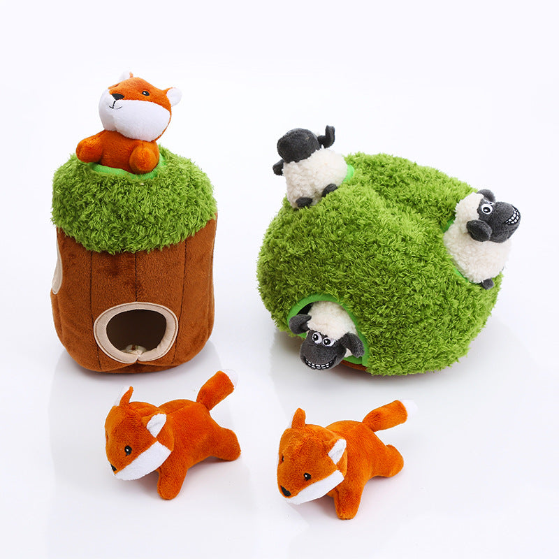 Peekaboo Grinding Jouet interactif pour animaux de compagnie avec trou d'arbre