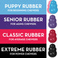 KONG Senior Dog Toy Gentle Natural Rubber Fun to Chew, Chase and Fetch Purple