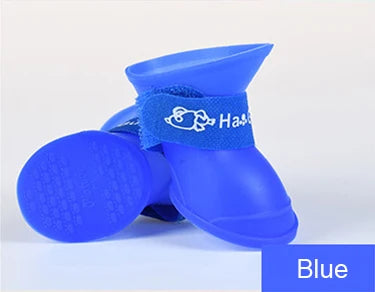 Pet Dog Cats Rain Shoes Pet Boots Rubber Portable Anti Slip Waterproof Pet Dog Cat Rain Shoes Pet Supplies Size S/M/L/XL/XXL