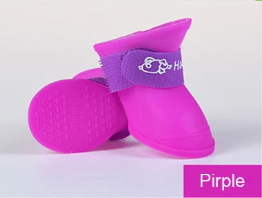 Pet Dog Cats Rain Shoes Pet Boots Rubber Portable Anti Slip Waterproof Pet Dog Cat Rain Shoes Pet Supplies Size S/M/L/XL/XXL