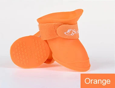 Pet Dog Cats Rain Shoes Pet Boots Rubber Portable Anti Slip Waterproof Pet Dog Cat Rain Shoes Pet Supplies Size S/M/L/XL/XXL