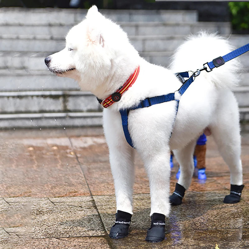 Pet Dog Cats Rain Shoes Pet Boots Rubber Portable Anti Slip Waterproof Pet Dog Cat Rain Shoes Pet Supplies Size S/M/L/XL/XXL