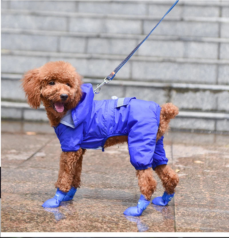 Pet Dog Cats Rain Shoes Pet Boots Rubber Portable Anti Slip Waterproof Pet Dog Cat Rain Shoes Pet Supplies Size S/M/L/XL/XXL