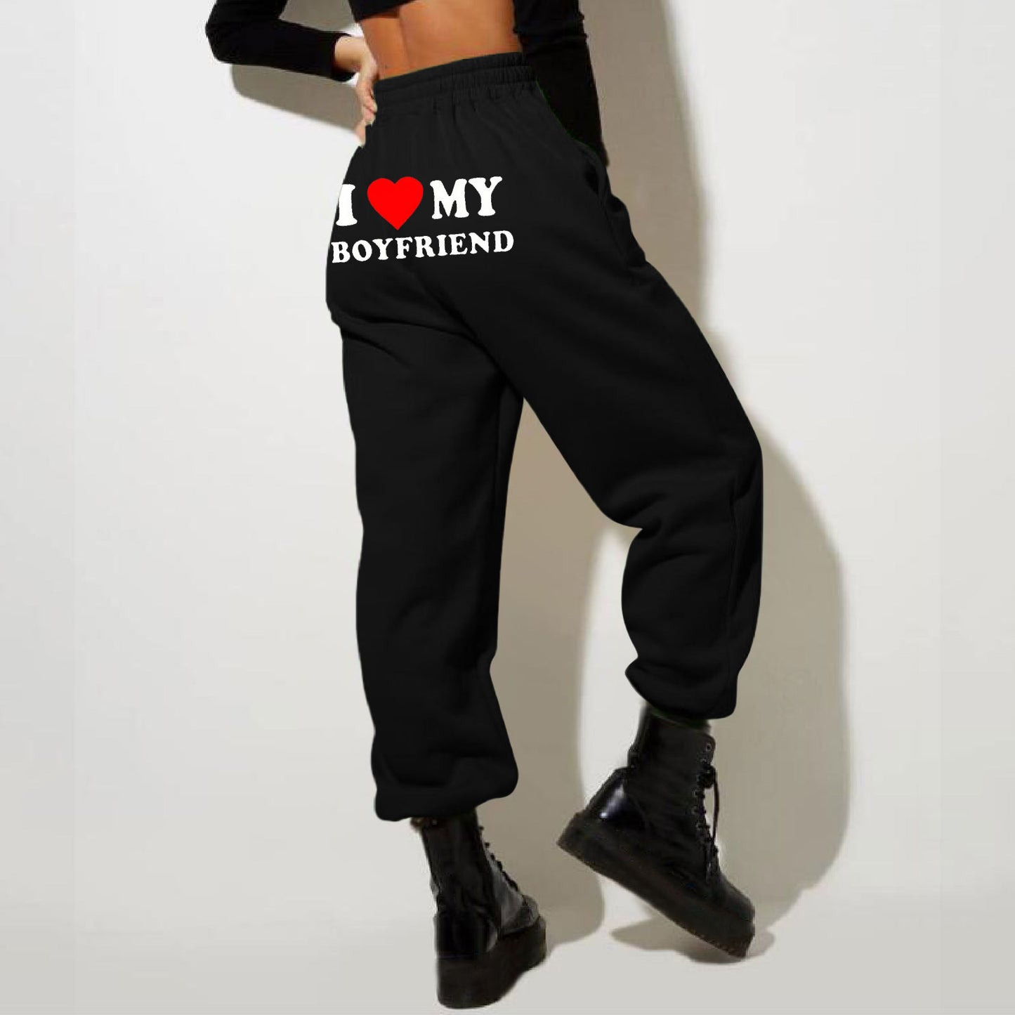 I Love MY BOYFRIEND bedruckte Hose, lässige Jogginghose, Sporthose für Herren und Damen