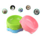 Dog Bowls for Food and Water Pet Dish with Non-Slip Base Cute Candy Color Plastic Feeder for Puppy Cat Slow Eat Bowls Easy Clean