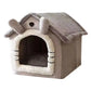 Pet house with elephant design on a white background