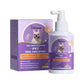 Pet oral care spray with packaging featuring a dog on a white background