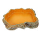 Reptile Water Bowls Decorative Terrarium Habitat Decoration Resin Feeding Bowl for Frog Tortoise Turtle Leopard Gecko