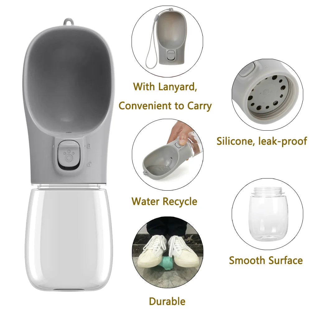 Large Pet Portable Dog Water Bottle For Small Medium Big Dogs Cats Hiking Leakproof Puppy Bowls Labrador Chihuahua Pug Supplies