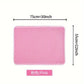 Pink mat with measurements on a white background