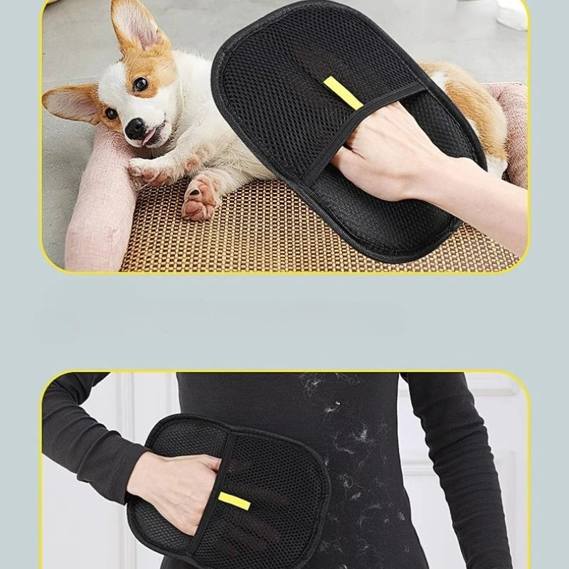 Portable Washable Pet Hair Remover Gloves | Clothes Dehairing & Cleaning Accessories