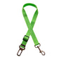 Green dog leash with clip on a white background