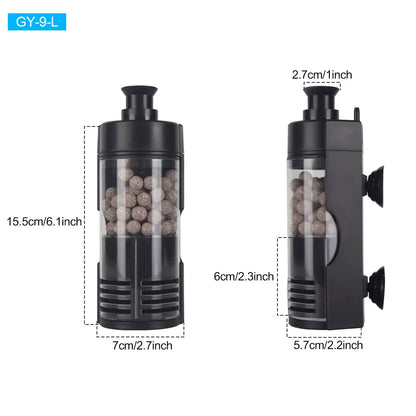 Fish Tank Air Pump Multifunctional Biochemical Sponge Filters Small Aquariums Filtration Reduces The Number of Water Changes