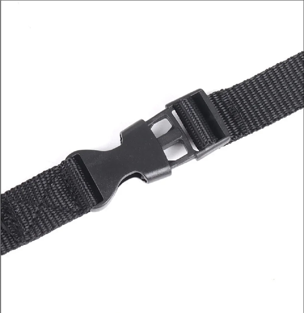 Black belt with a buckle on a white background
