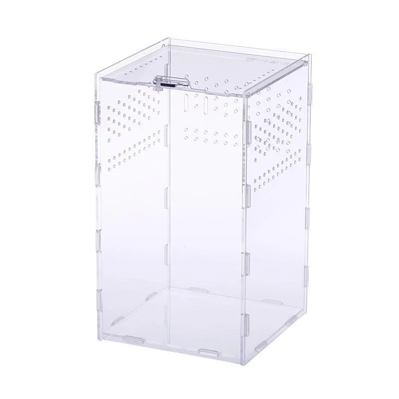 Terrarium Habitat Insect Spider Lizard Scorpion Feeding Cage Arboreal Enclosure Case Acrylic Transparent Reptile Breeding Box