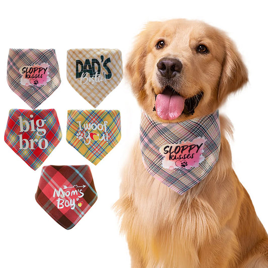 Pet Bandana Festival Costume Dogs Party Neck Scarf Collar Holiday Dress Up Double Layer Dog Tassels Bandanas