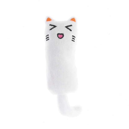 White sock with cat face design on a white background