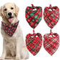 Dog Bandanas Large Pet Scarf Christmas Snow Print Dog Cotton Plaid WashableBow Ties Collar Cat Dog Scarf Large Accessories