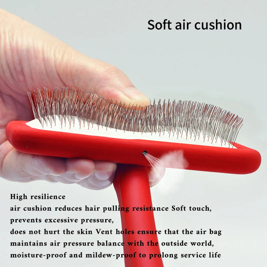 Crane Dog/Cat Grooming Brush Wooden Dog Brush Shampoo Tool for Pet Beauty and Massage Soft Pad Pet Bath Brush Comb High Quality