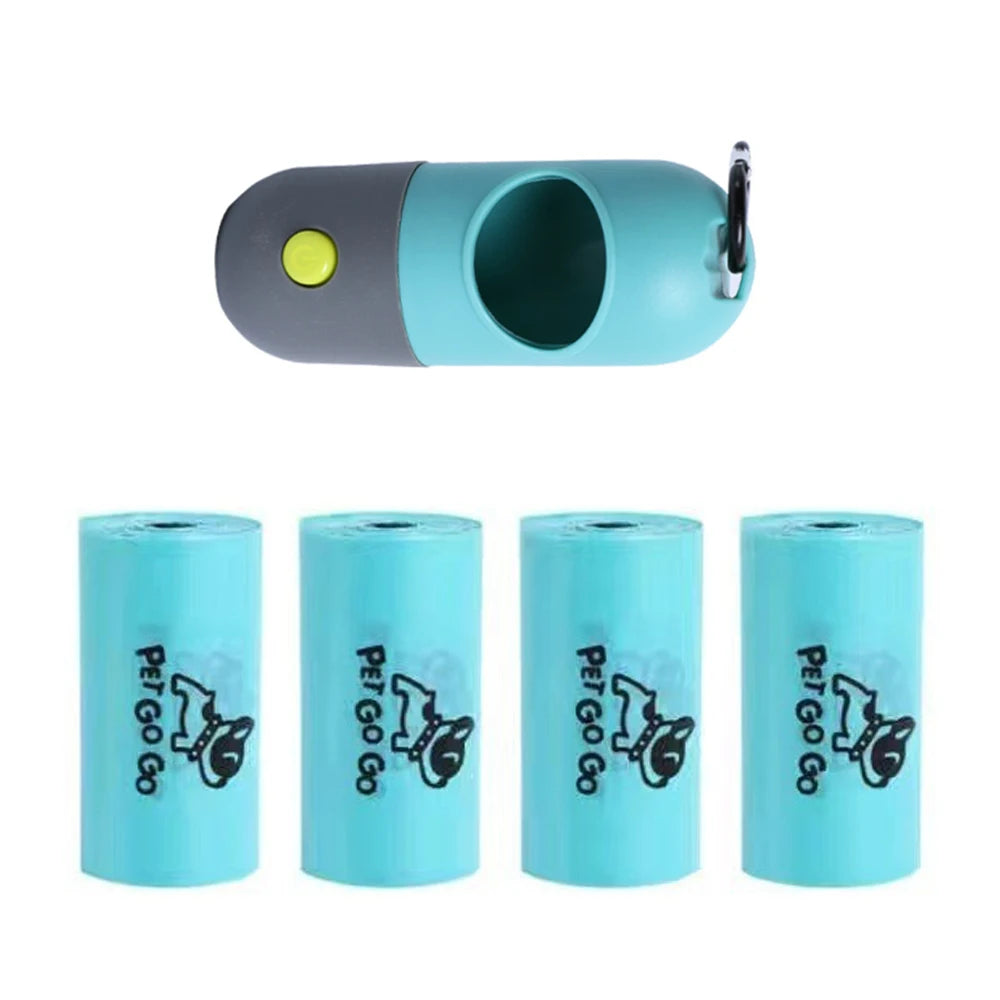 Pet toy with a cylindrical design and four blue batteries labeled 'PeGo Go' on a white background.