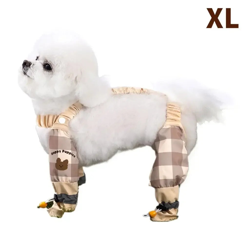Spring And Summer Dog Outdoor Dustproof Pants Waterproof Dog Boots Rain Boots With Suspender For Small Dogs Outdoor Activit H8j1