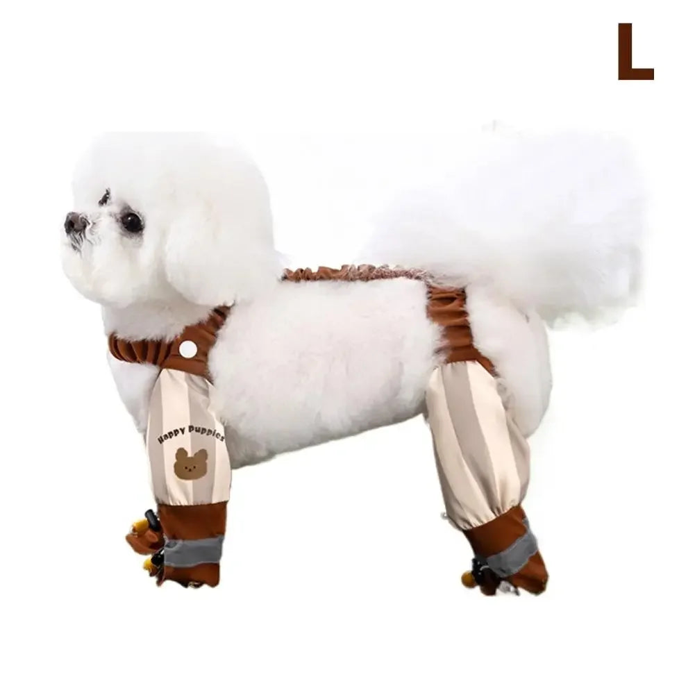Spring And Summer Dog Outdoor Dustproof Pants Waterproof Dog Boots Rain Boots With Suspender For Small Dogs Outdoor Activit H8j1