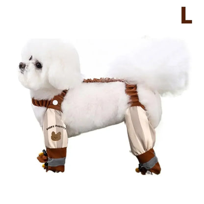 Spring And Summer Dog Outdoor Dustproof Pants Waterproof Dog Boots Rain Boots With Suspender For Small Dogs Outdoor Activit H8j1
