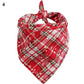 Dog Bandanas Large Pet Scarf Christmas Snow Print Dog Cotton Plaid WashableBow Ties Collar Cat Dog Scarf Large Accessories