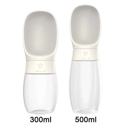 Two pet water bottles labeled 300ml and 500ml on a white background