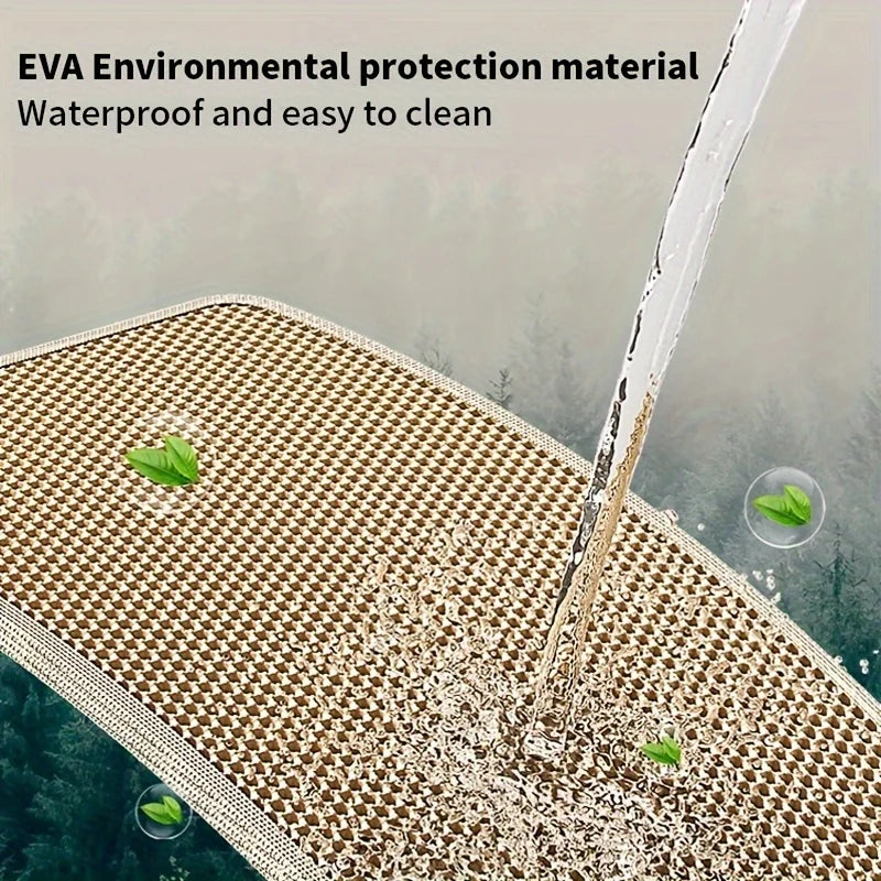 EVA environmental protection material being tested for waterproof and easy-to-clean properties.