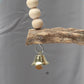 Wooden Bird Swings Training Toy with Hanging Bell for Cockatiels Parakeets Cage Accessories Birdcage Parrot Perch Stand Play Gym
