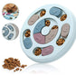 Pet puzzle toy with food compartments on a white background