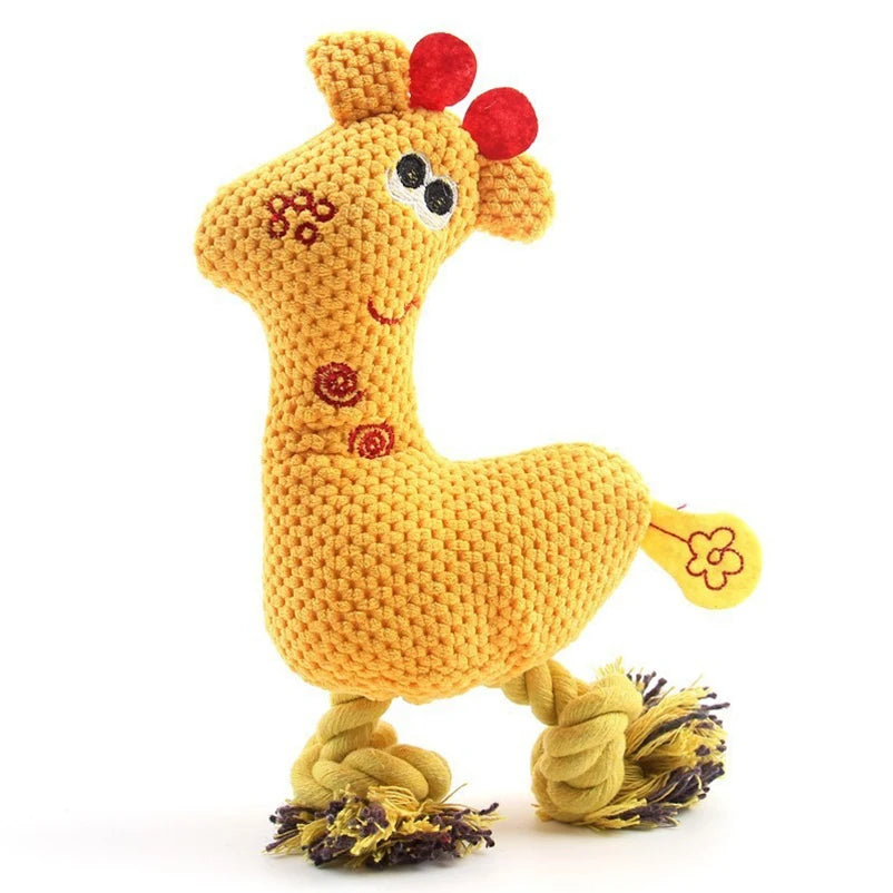 Dog toys popular pet dog voice toys creative knitted sika deer bite-resistant sound grinding plush dog toys