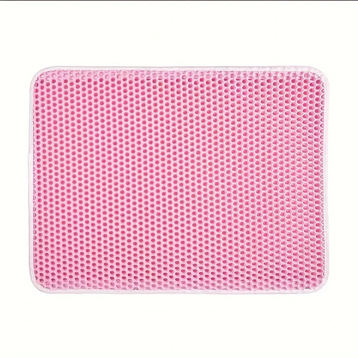 Pink textured mat on a white background