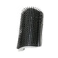 Black and white grooming brush on a white background