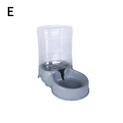 Pet water and food dispenser on a white background