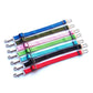 Set of colorful seat belt extenders on a white background