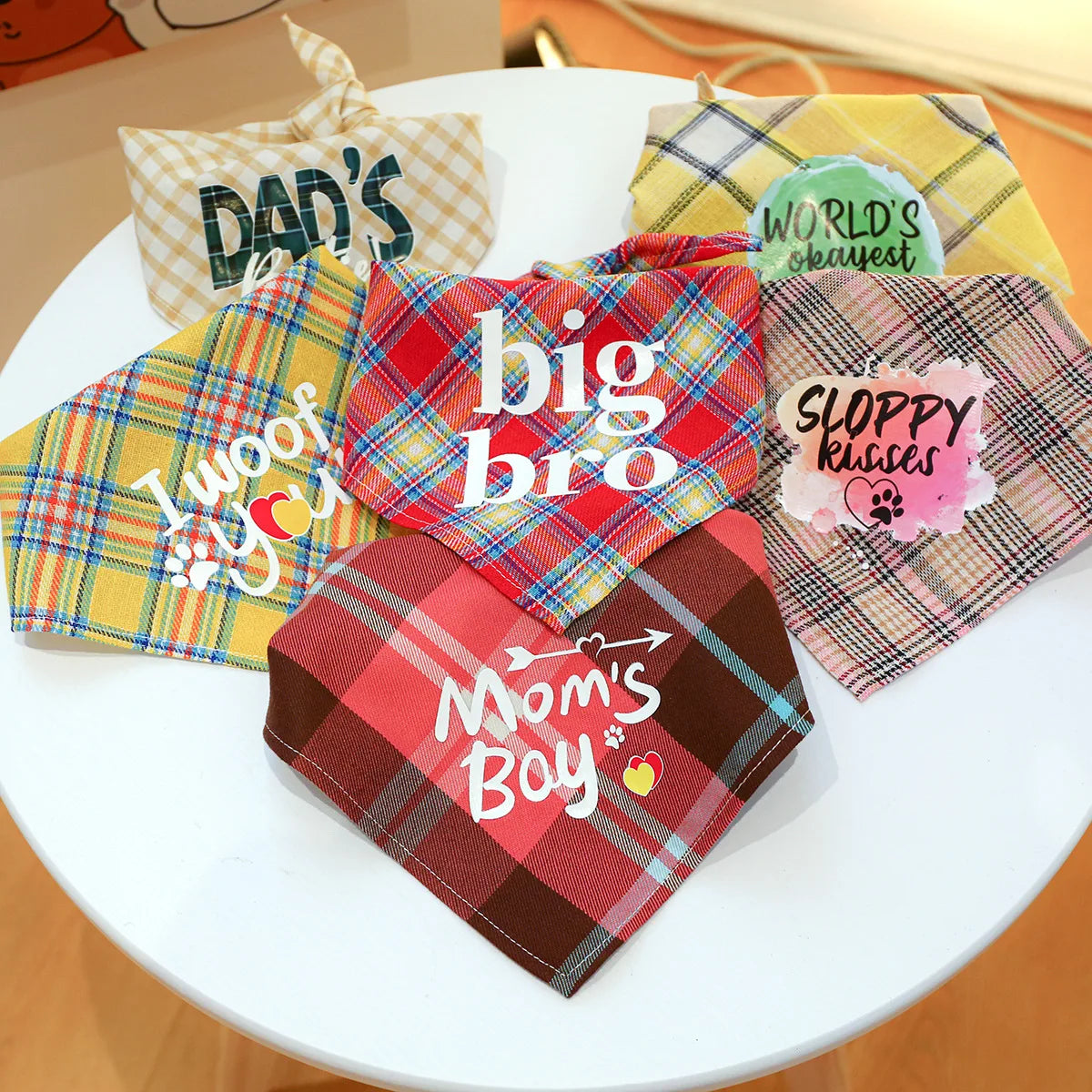 Pet Bandana Festival Costume Dogs Party Neck Scarf Collar Holiday Dress Up Double Layer Dog Tassels Bandanas