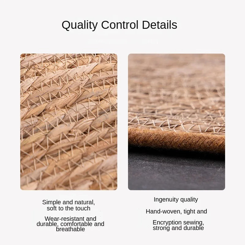 Textured material with quality control details on a white background