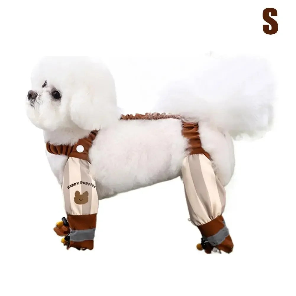Spring And Summer Dog Outdoor Dustproof Pants Waterproof Dog Boots Rain Boots With Suspender For Small Dogs Outdoor Activit H8j1