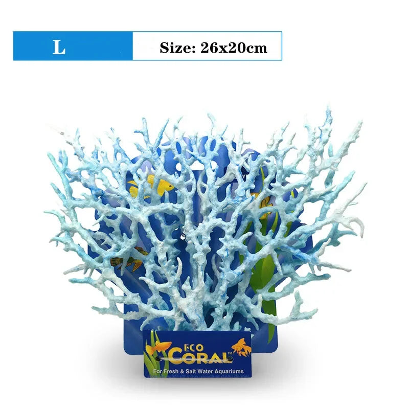 Aquarium S/L Artificial Resin Aquatic Coral Landscape Fish Tank Decoration Underwater Submarine Coral Aquarium Decoration