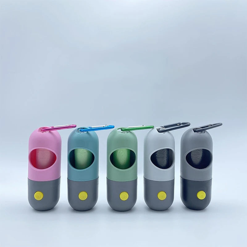 Led Light Dog Poop Bags Dispenser Degradable Waste Bag Outdoor Portable Pet Trash Bags Dog Cat Cleaning Supplies Accessories