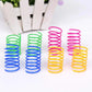 Set of colorful springs on a white background