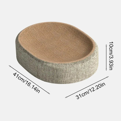 2in1 Cat Scratching Board Protect Furniture Grinding Claw Toys Oval Sisal weaving Wear-resistant Cat Nest Cat Accessories