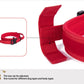 Red dog collar with adjustable strap on a white background