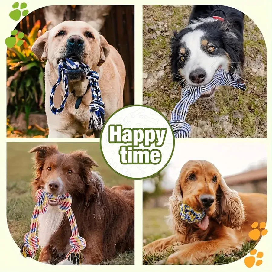 [1/7 Pack] Dog Tug Rope Toys, Strong Durable Chew Toys for Aggressive Chewers, Interactive Fetch Toys for All Size Dogs