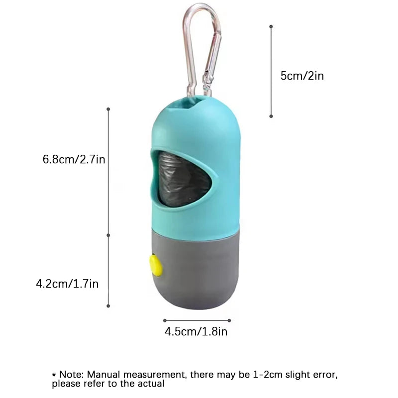 Led Light Dog Poop Bags Dispenser Degradable Waste Bag Outdoor Portable Pet Trash Bags Dog Cat Cleaning Supplies Accessories