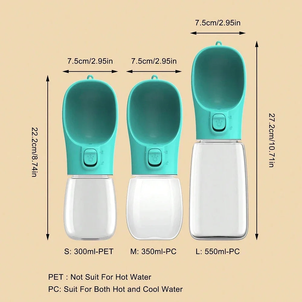 Large Pet Portable Dog Water Bottle For Small Medium Big Dogs Cats Hiking Leakproof Puppy Bowls Labrador Chihuahua Pug Supplies
